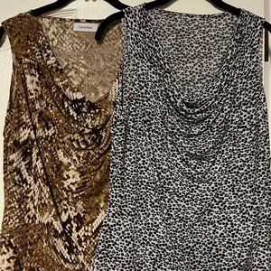 Set of 2 Cowlneck tops